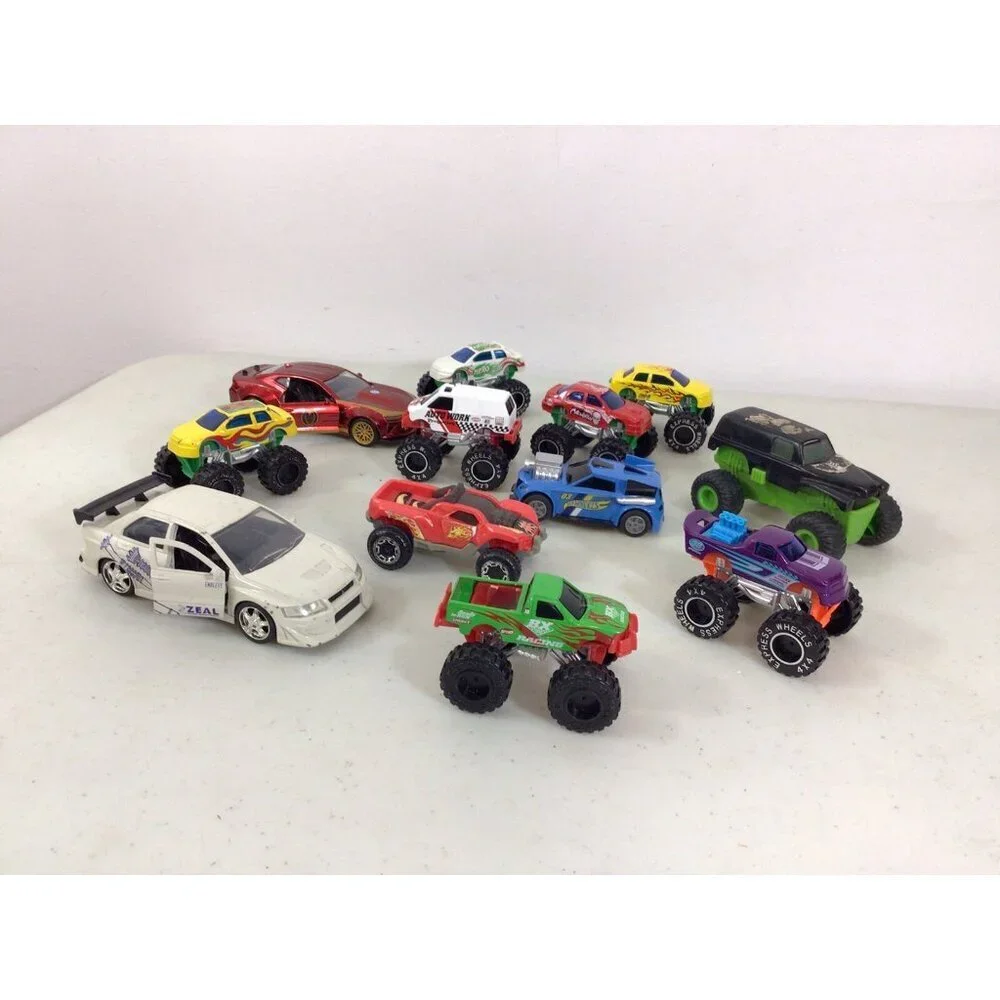 Hot Wheels Lot Of 10 Monster Truck Cars as Shown